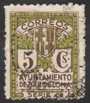 Stamps Spain -  12 - Escudo de la Ciudad de Barcelona