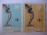 Stamps Uruguay -  República Oriental del Uruguay. Monumento Diosa Alada y Avión.