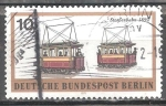 Stamps : Europe : Germany :  Berlin transporte ferroviario. tranvía eléctrico de 1890.