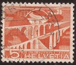 Stamps : Europe : Switzerland :  Puente Sitter cercano a St Gallen  1949 5 céntimos