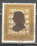 Stamps Germany -  Robert Schumann, 100 años † 29 de de julio de 1856.