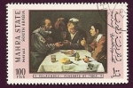 Stamps Yemen -  MAHRA STATE - Pintura - Velázquez - el almuerzo