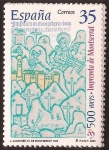 Stamps Spain -  500 anys Impremta de Montserrat  2000 35 ptas