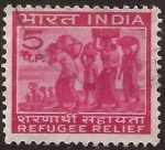 Stamps India -  Tasa postal obligatoria en Ayuda a los Refujiados  1971 5 naye paisa