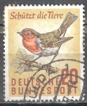 Stamps Germany -  Día de Protección de la Naturaleza (Petirrojo europeo).