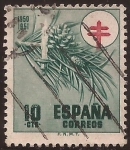 Stamps Spain -  Adorno Navideño. Pro Tuberculosos  1950 10 céntimos
