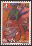 Stamps Spain -  El Circo, de Manolo Élices. Troupe Silis  2005 0,28€