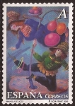 Stamps Spain -  El Circo, de Manolo Élices. Hermanos Tonys  2005 0,28€