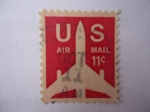 Stamps United States -  Air Mail. (1968-1973) Serie:Shiloue of Jet Airliner