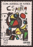 Sellos de Europa - Espa�a -  Copa Mundial de Fútbol España'82. Cartel de Joan Miró  1982 14 ptas