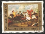 Sellos de Europa - Hungra -  choque entre Kuruts de Rakoczi y soldados de  Habsburgo , 