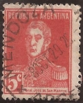 Stamps Argentina -  General San Martín  1923  5 centavos