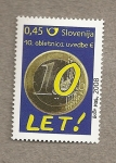 Stamps Slovenia -  10 Aniv del €