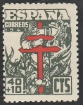 Stamps Spain -  950 - Pro Tuberculosos, Cruz de Lorena 