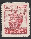 Stamps : Europe : Spain :  49 - 450 Anivº de la llegada de Colón a Barcelona