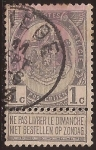Sellos de Europa - Blgica -  Escudo de Armas  1893 1 céntimo