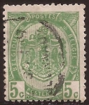Stamps Europe - Belgium -  Escudo de Armas  1893 5 céntimos