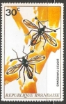 Sellos de Africa - Rwanda -  diopsis fumipennis