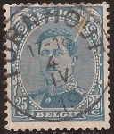 Stamps : Europe : Belgium :  Rey Alberto I  1915 25 céntimos