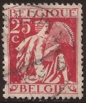 Stamps : Europe : Belgium :  Alegoría de la Diosa Ceres  1932 25 céntimos