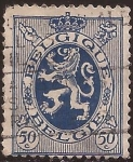Stamps : Europe : Belgium :  Corona y León rampante  1929 50 céntimos