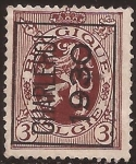 Stamps Belgium -  Corona y León rampante, precancelado en Charleroi  1930 3 céntimos