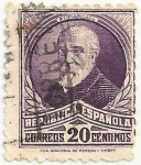 Stamps Spain -  PERSONAJES Y MONUMENTOS. FRANCESC PI I MARGALL, VALOR FACIAL 20 Cts. EDIFIL 666