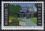 Stamps : Europe : Belgium :  Los cuatro elevadores del Canal del Centro y su entorno, La Louvière y Le Roeulx (Hainault)