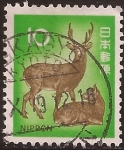 Stamps Japan -  Sika (Cervus Nippon)  1979  10 yen