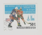 Sellos del Mundo : Asia : Mongolia : 1979 World Ice Hockey Championships, Moscow
