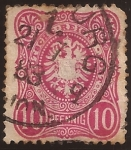 Stamps : Europe : Germany :  Aguila Imperial y la Corona  1880 10 pfennig