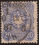 Stamps : Europe : Germany :  Aguila Imperial y la Corona  1880 20 pfennig