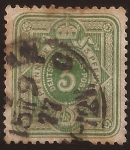 Stamps : Europe : Germany :  Números y Corona  1880 3 pfennig