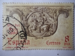 Stamps Spain -  Ed:2575 - Dia del Sello 1980 - Correo a Caballo Siglo XIV.