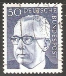 Stamps Germany -  Gustav Heinemann