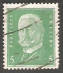 Stamps Germany -  Presidente Paul Von Hindenburg