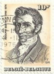 Stamps Belgium -  CENTENARIO MUERTE ADOLPHE QUÉTELET. RETRATO OBRA DE J. ODEVAERE. YVERT BE 1738