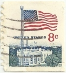 Stamps United States -  BANDERA USA Y CASA BLANCA. YVERT US 923a
