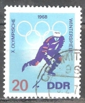 Stamps Germany -  X. Juegos Olímpicos de Invierno 1968 en la DDR.