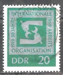 Stamps Germany -  50 años Organización Internacional del Trabajo (DDR)