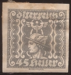Stamps : Europe : Austria :  Marcurio  1921 45 heller