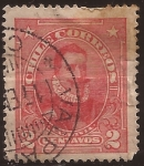 Stamps : America : Chile :  Pedro de Valdivia  1911 2 centavos