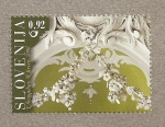 Stamps Europe - Slovenia -  Rococó: Estuco del palacio Gruber