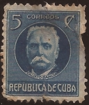 Stamps : America : Cuba :  Calixto García  1917 5 centavos