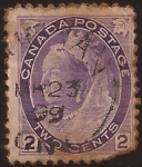 Sellos del Mundo : America : Canad : Reina Victoria  1898 2 centavos