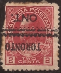 Stamps : America : Canada :  Rey Jorge V  1911 2 centavos