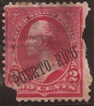 Stamps Puerto Rico -  G Washington  1899 2 centavos