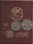 monedas del Mundo : Europa : Espa�a :  carterita 6 monedas Mundial 82  con aportación a Unicef