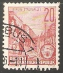 Stamps Germany -  Stalin Avenida - Berlin