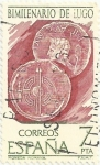Stamps Spain -  BIMILENARIO DE LUGO. MONEDAS ROMANAS. EDIFIL 2358